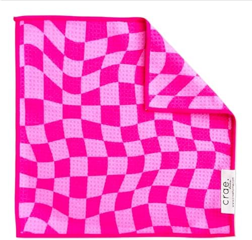 Double-Sided Microfiber Washcloths, Waffle Weave Kitchen Washcloths by CraeHome