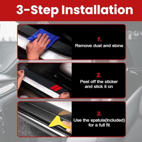 Door Sill Protector fit Dodge Accessories Car Door Entry Guard Sill Protector - Image 5