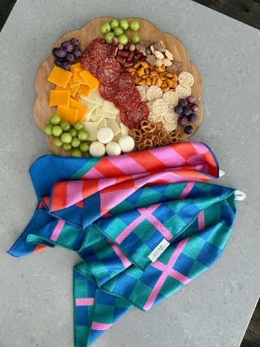 Microfiber Hand Towel & Washcloth Set, Double-Sided Waffle Weave Set of Two - Image 6