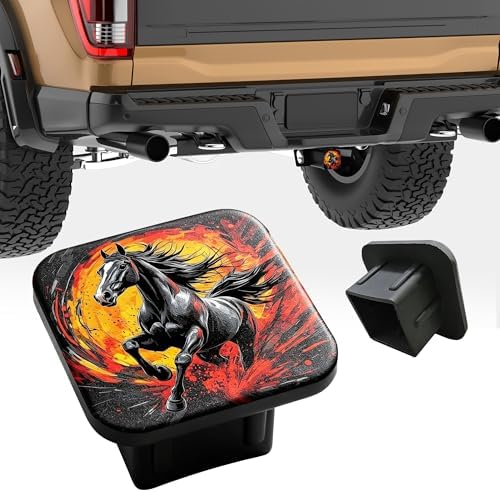 Hitch Cover Fits for 2 Inch Hitch Fierce Black Horse - Image 4