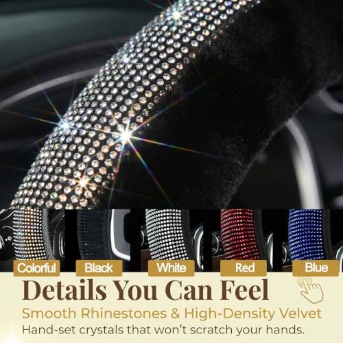Bling Fluffy Steering Wheel Cover - Image 6