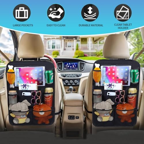TCJJ Car Seat Organizer Backseat Kick Mats Oxford Back Seat Protector - Image 7