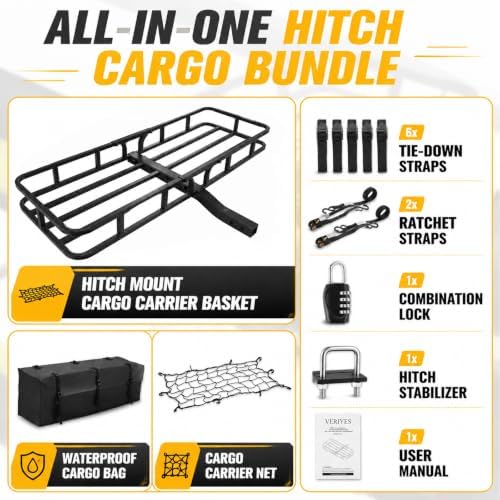 Hitch Cargo Carrier, Fits 2" Hitch Receiver - Image 6