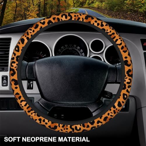 KARREAL Animal Leopard Print Cheetah Steering Wheel Cover - Image 3