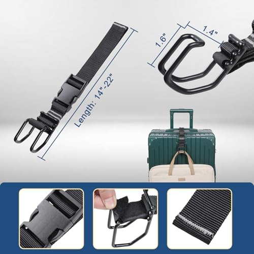 J Hook Luggage Strap, Add A Bag Carry On Hook, Hands-Free - Image 3