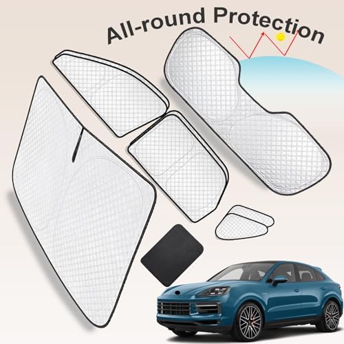 KMF 8pcs Thicken Sun Shades for Porsche Cayenne 2019-2025 Accessories, Full Car - Image 6