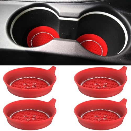 4 PCS Car Cup Coasters, Bling Cup Holder Coaster by BFXM