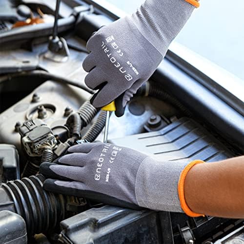 NEOTRIL Safety Work Gloves MicroFoam Nitrile Coated-3/6/12/36 Pairs, Breathable - Image 5