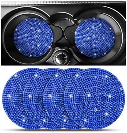 Osilly 4PCS 2.75 Inch Rhinestone Cup Holder Coasters, Dark Blue by Osilly