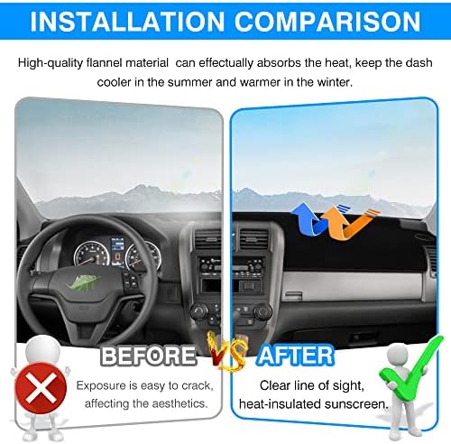 Autorder Dashboard Cover Mat for Honda CRV 2007-2011 Accessories Dash Cover - Image 3