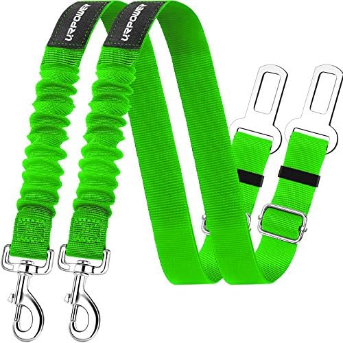URPOWER 2 Pack Dog Seat Belt, Retractable Dog Car Harness Adjustable Pet Safety by URPOWER
