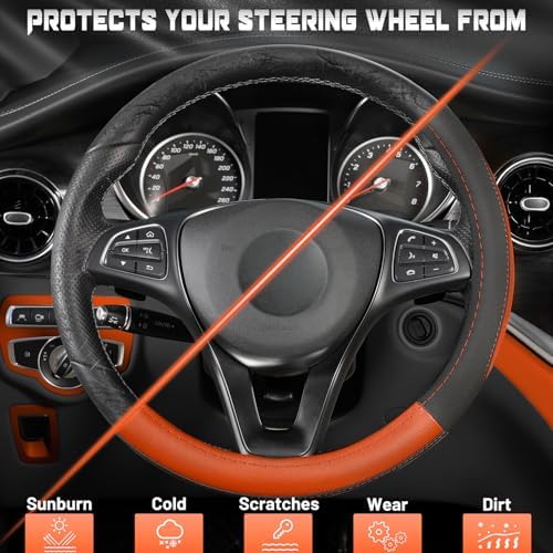 SEG Direct Steering Wheel Cover 14.5-15 inch Car Auto Interior Accessories - Image 4