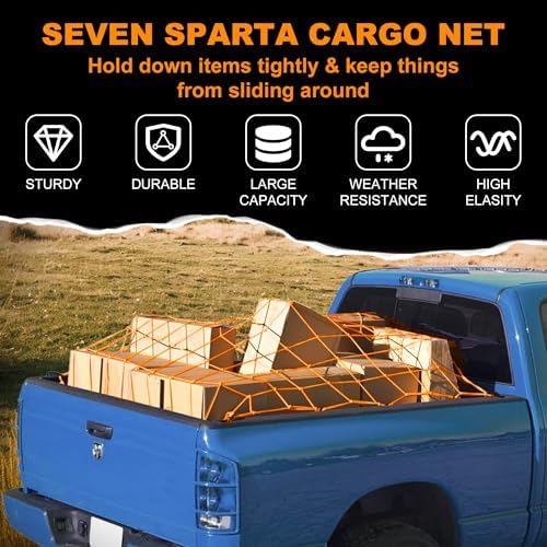 Seven Sparta 5’ x 7’ Bungee Cargo Net Stretches to 10' x 14' - Image 5