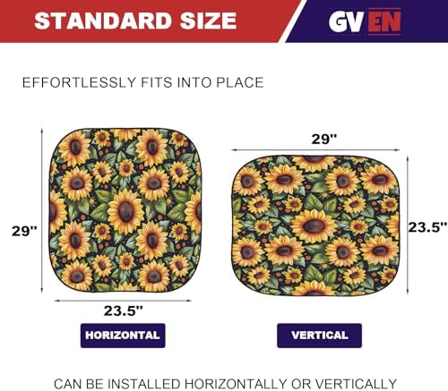 Gven Windshield Sun Shade 2pcs - Image 2