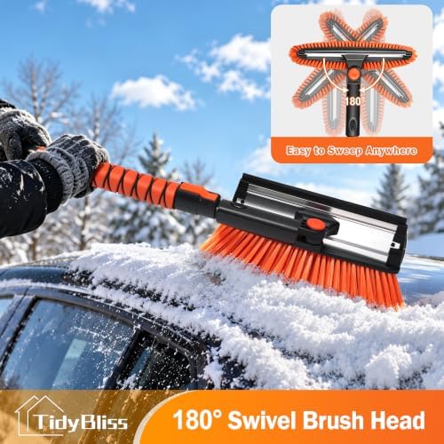 TidyBliss 37” Snow Brush with Ice Scraper & Squeegee - Image 3