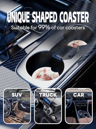 WOCOCN Car Coasters, Cup Holder Coasters - Image 6