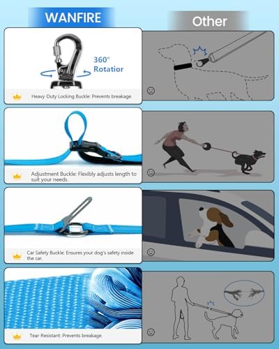 Hands Free Dog Leash with Seatbelt Set, Waist & Crossbody Dog Leash - Image 6
