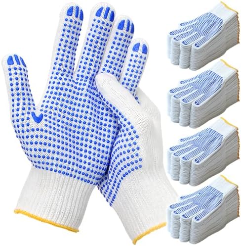 48 Pairs Cotton Work Gloves Bulk by VNBQB