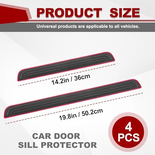4PCS Car Door Sill Protector, Anti-Scratch & Waterproof Auto Door Edge Step - Image 2