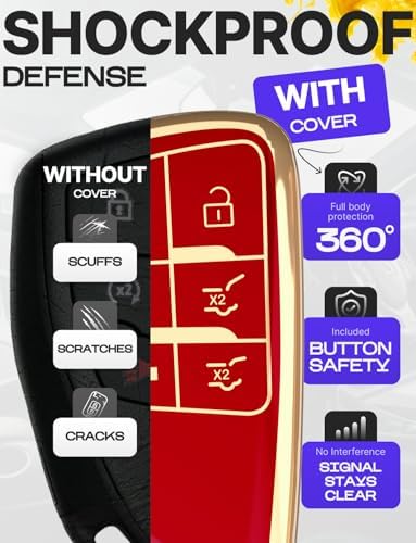 Lucrum Compatible with Chevy, Buick Key Fob Cover & Keychain - Image 4