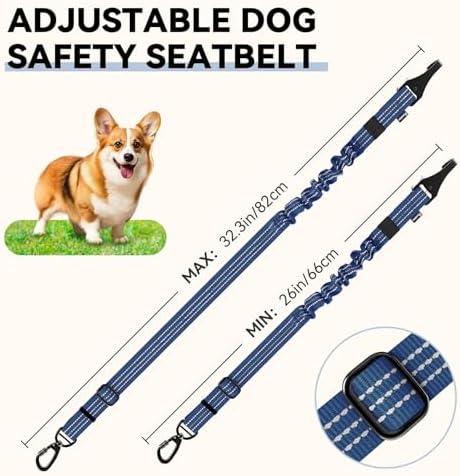 Pawaboo 2Pack Dog Car Seatbelt, 3-in-1 Dog Tether - Image 6