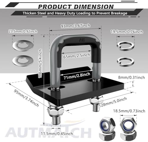 AUTMATCH Hitch Tightener Anti-Rattle Clamp - Image 4