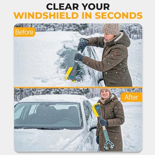 ICEGEAR PRO 4-in-1 Aluminum Snow Shovel & Ice Scraper – Heavy Duty Car Ice - Image 2
