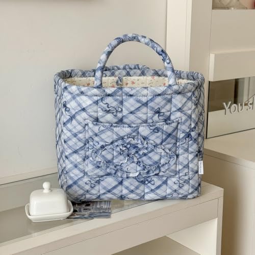 Storage Basket Boho Fabric Large Collapsible Floral Laundry Nursery Hamper - Image 4