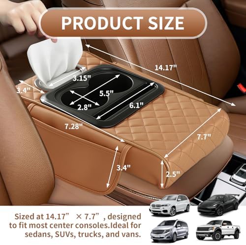 5-in-1 Car Armrest Cushion, Universal Arm Box Pad Cover - Image 3