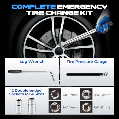 Scissor Car Jack, 2 Ton Portable Tire Changing Kit - Image 5
