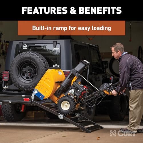 CURT 18112 50 x 30-1/2-Inch Black Aluminum Hitch Cargo Carrier - Image 5