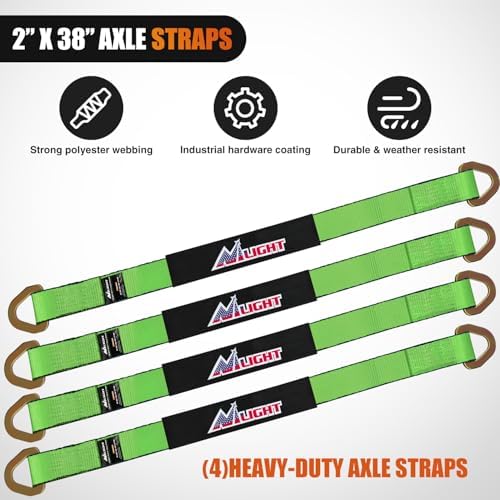 Nilight 2" x 38" Axle Tie Down Straps - Image 4