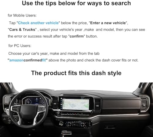 Yiz Dash Cover Mat for Chevy Chevrolet Silverado/GMC Sierra J310 - Image 3