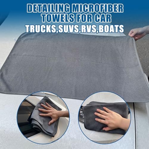 2 Pack Microfiber Car Towels, Car Drying Towel 22Inx32In, Waffle Weave - Image 4