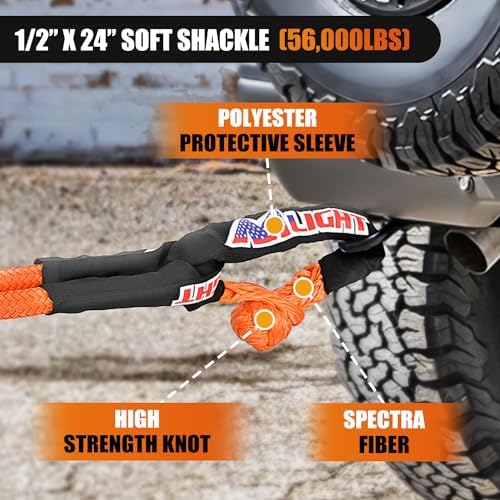 Nilight Kinetic Recovery Tow Rope 7/8" x 20ft - Image 6