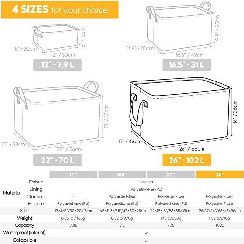 Hinwo 102L XXL Canvas Storage Bin - Image 7