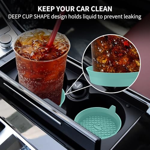 ME.FAN Car Cup Holder Coasters Silicone Cups Mats, Automotive Universal - Image 3