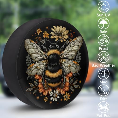 Bee Spare Tire Cover Waterproof Dust-Proof Spare Wheel Covers - Image 3