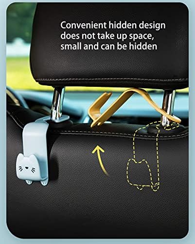 Fashion Car Seat Back Organizers, 4 Pack Universal Headrest Hooks, Bag Holder - Image 5