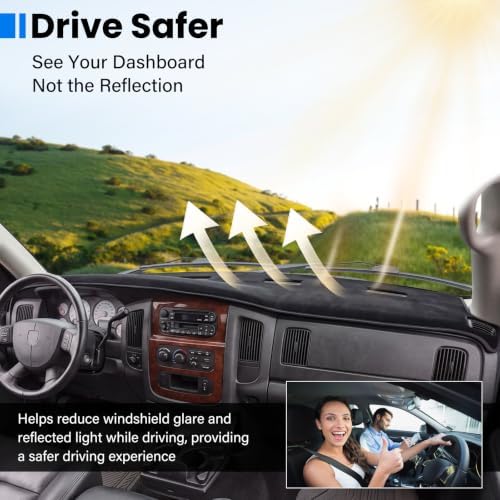 Dash Cover Mat Compatible with Dodge RAM 1500 2002-2005 & 2500/3500 2003-2005 - Image 5