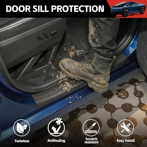 Door Sill Guards Kit Fit for 2023-2026 Tesla Cybertruck Accessories Entry Guard - Image 4