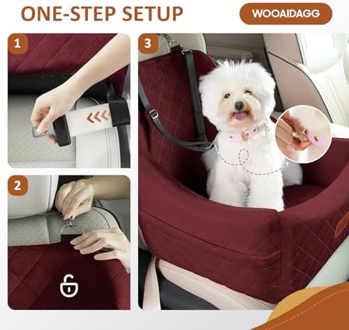 WOOAIDAGG Dog Car Seat for Medium Sized Dogs Up to 40lbs, Comfy Pet Travel Car - Image 5