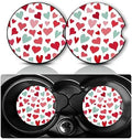 2Pack Pink Heart Car Cup Holder Coaster Neoprene Car Coasters by YGQZYYQ