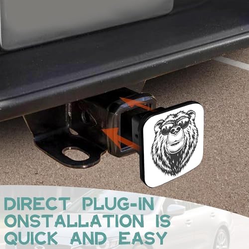 Trailer Hitch Cover, Fashionable Serious Bear Head Tow Hitch Cover - Image 6