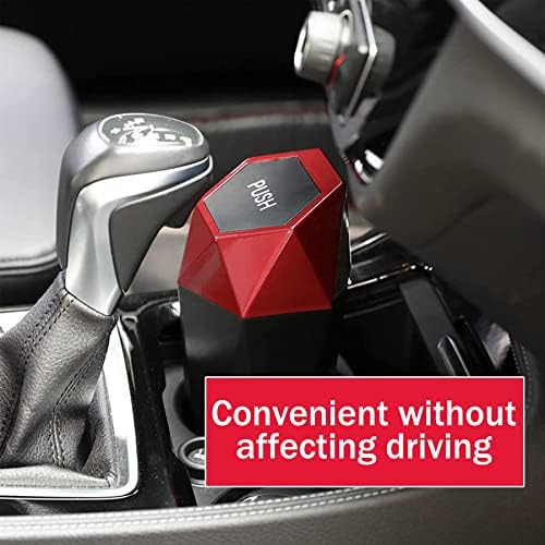 JUSTTOP Car Trash Can with Lid, Diamond Design Small Automatic Portable Trash - Image 6