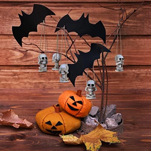 Skull Decor for Rear View Mirror Accessories Spooky Halloween Tree Ornament - Image 6