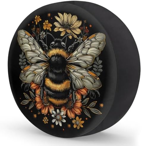 Rv Spare Tire Cover Wheel Animal Bee Flower Tire Covers Wheel Protectors - Image 2