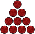 10 Pack Red Self Adhesive Round Reflectors, E9 Approval by YinaolanAutomotiveParts