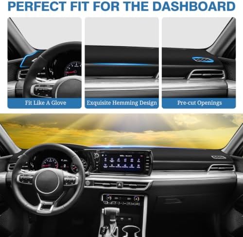 FIILINES Dash Cover Fit for 2021-2024 Kia K5, Dashboard Mat Exact Fit for K5 - Image 4