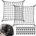 Hitro 2 Pack Small Motorcycle Cargo Net 15"x15" Bungee Net by HITRO